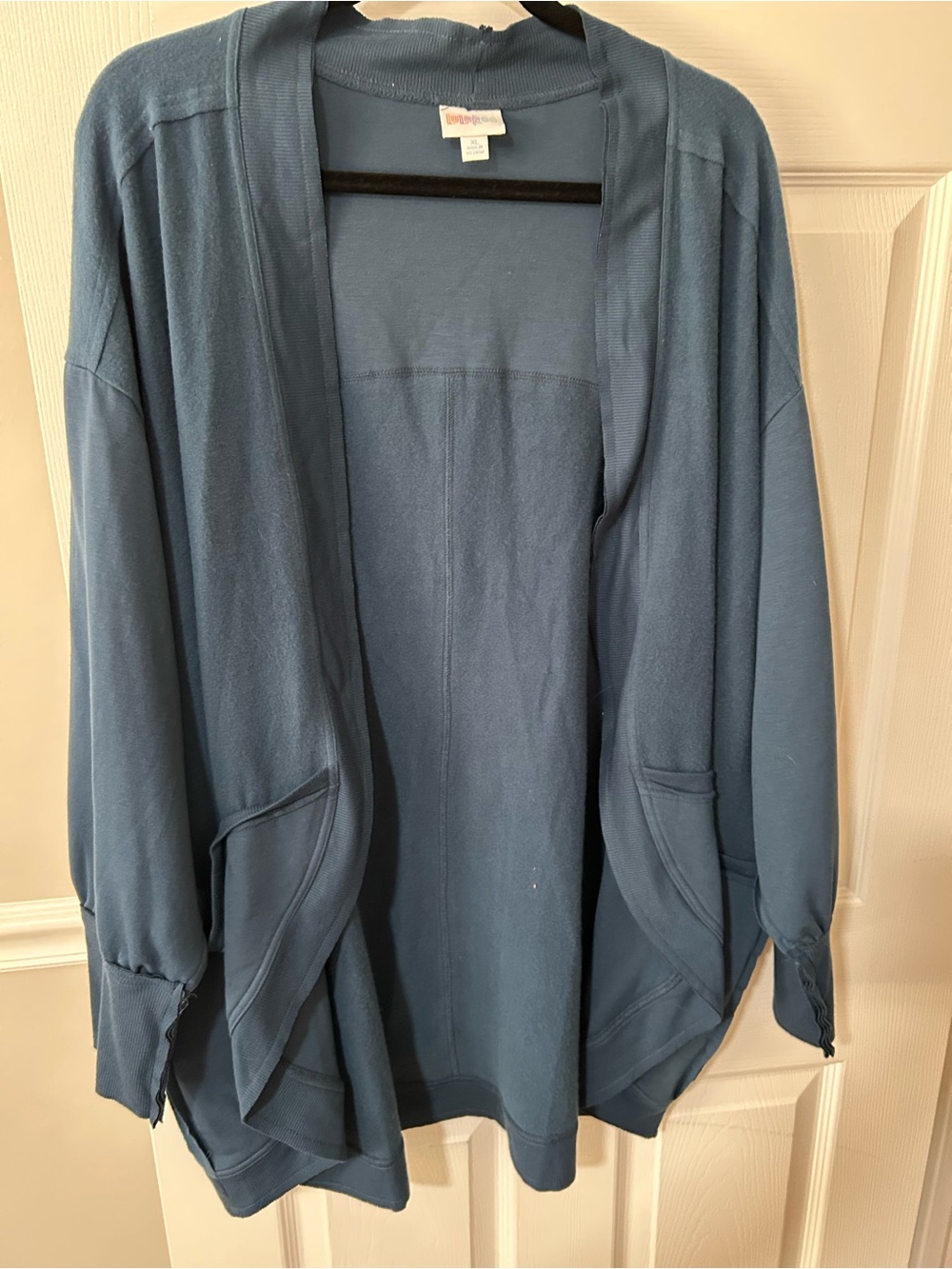 LuLaRoe XL Teal Kennedy Open-Front Cocoon Cardigan